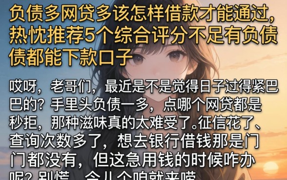 负债多网贷多该怎样借款才能通过，热忱推荐5个综合评分不足有负债都能下款口子