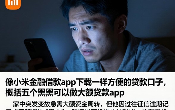 像小米金融借款app下载一样方便的贷款口子，概括五个黑户可以做大额贷款app