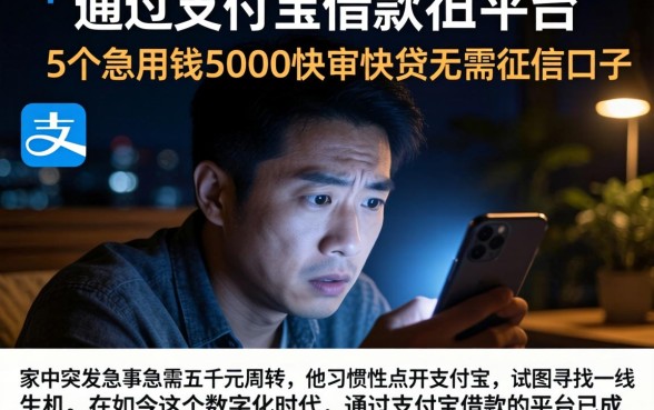 通过支付宝借款的平台，概括5个急用钱5000快审快贷无需征信口子