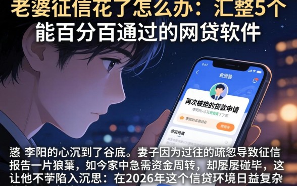 老婆征信花了怎么办，汇整5个能百分百通过的网贷软件
