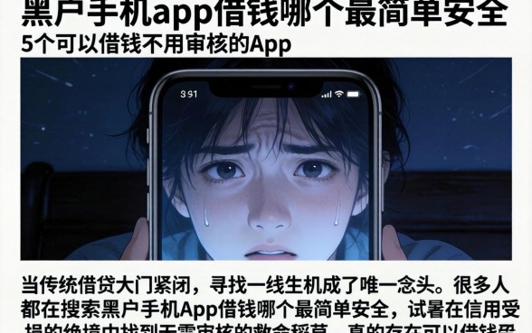 黑户手机app借钱哪个最简单安全，详细阐述5个可以借钱不用审核的app