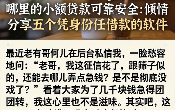 哪里的小额贷款可靠安全，倾情分享五个凭身份证借款的软件
