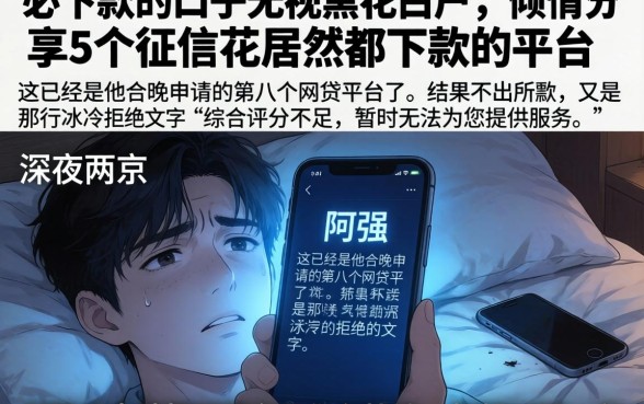 必下款的口子无视黑花白户，倾情分享5个征信花居然都下款的平台
