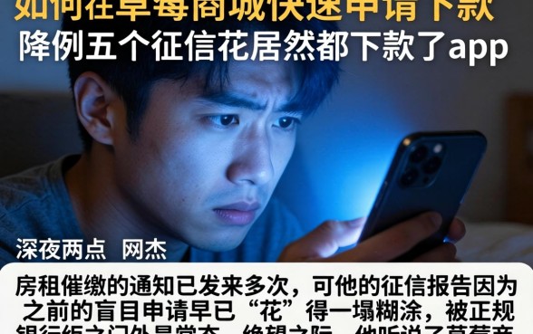 如何在草莓商城快速申请下款,枚举五个征信花居然都下款了的app