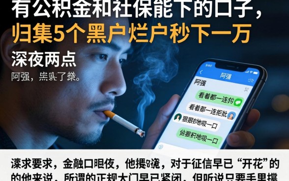 有公积金和社保能下的口子，归集5个黑户烂户秒下一万