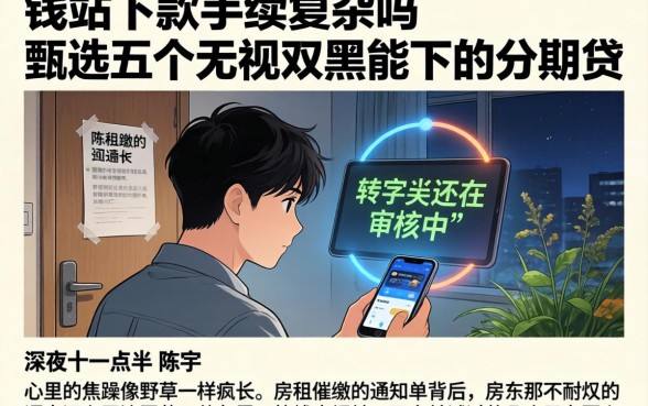 钱站下款手续复杂吗，甄选五个无视双黑能下的分期贷