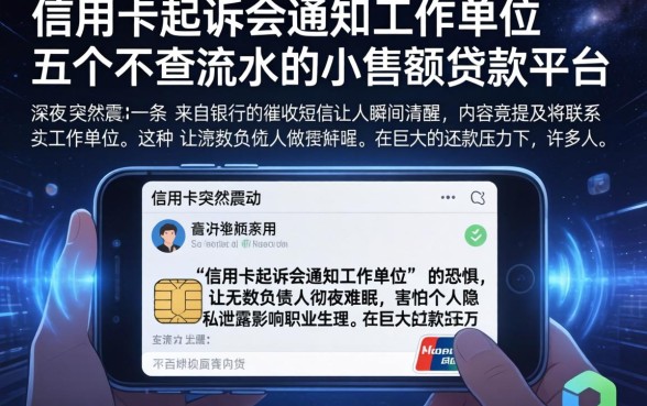信用卡起诉会通知工作单位，详尽说明五个不查流水的小额度贷款平台