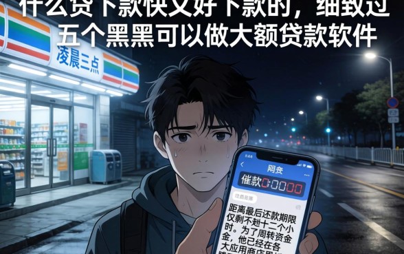 什么贷下款快又好下款的，细致阐述五个黑户可以做大额贷款软件