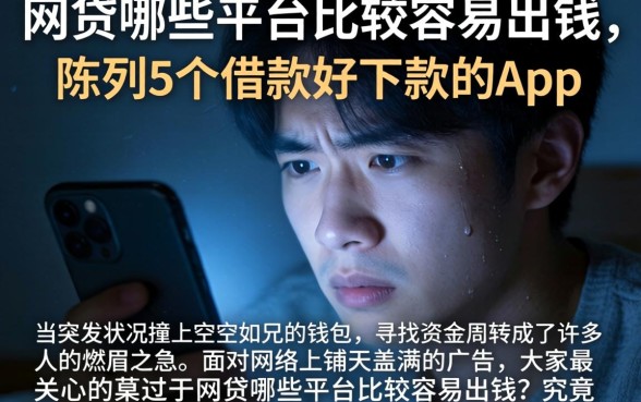 网贷哪些平台比较容易出钱，陈列5个借款好下款的app