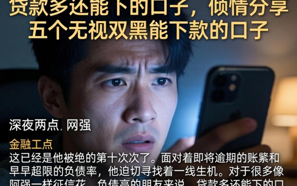 贷款多还能下的口子，倾情分享五个无视双黑能下款的口子