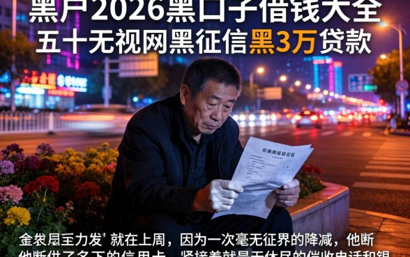 黑户2026黑口子借钱大全，概括五个无视网黑征信黑3万贷款