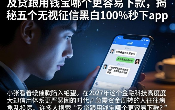 及贷跟用钱宝哪个更容易下款，揭秘五个无视征信黑白100%秒下app