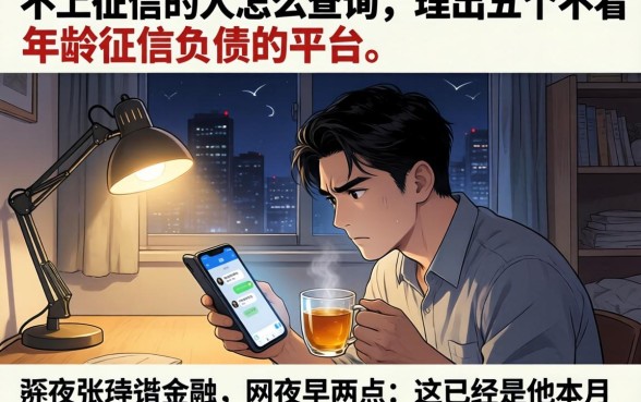 不上征信的人怎么查询，理出五个不看年龄征信负债的平台