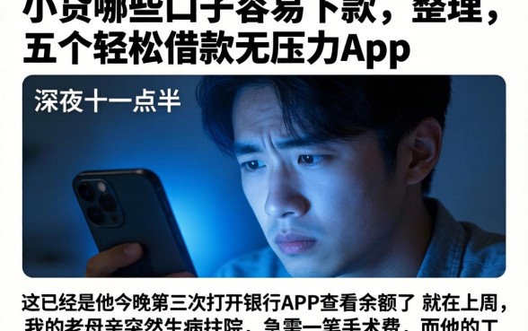 小贷哪些口子容易下款，整理五个轻松借款无压力app