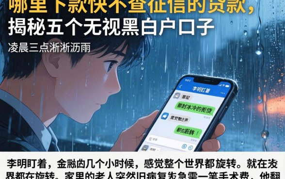 哪里下款快不查征信的贷款,揭秘五个无视黑白户口子