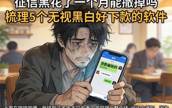 征信黑花了一个月能撤掉吗，梳理5个无视黑白好下款的软件