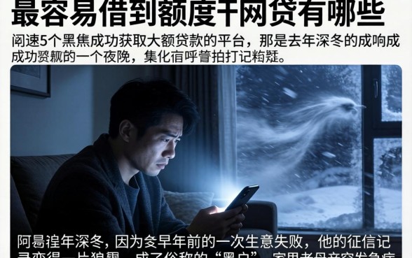 最容易借到额度的网贷有哪些，详细阐述5个黑户成功获取大额贷款的平台