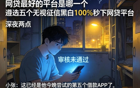 网贷最好的平台是哪一个，遴选五个无视征信黑白100%秒下网贷平台