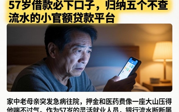57岁借款必下口子，归纳五个不查流水的小额度贷款平台