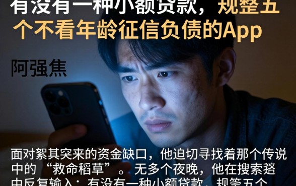 有没有一种小额贷款，规整五个不看年龄征信负债的app