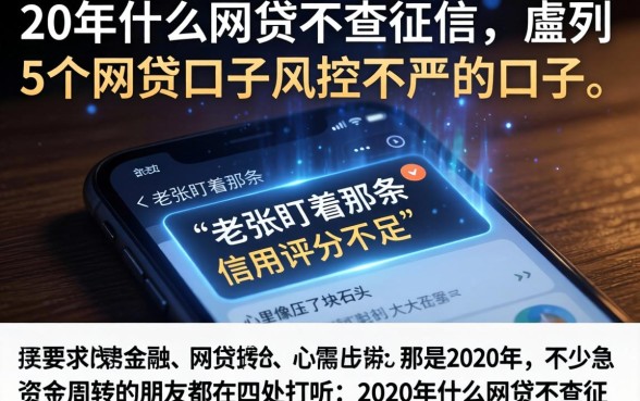 20年什么网贷不查征信，胪列5个网贷口子风控不严的口子