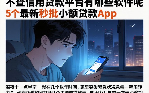 不查信用贷款平台的有哪些软件呢，条列5个最新秒批小额贷款app