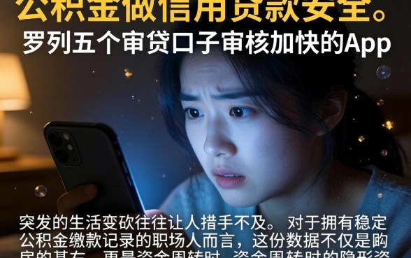 公积金做信用贷款安全，罗列五个审贷口子审核加快的app
