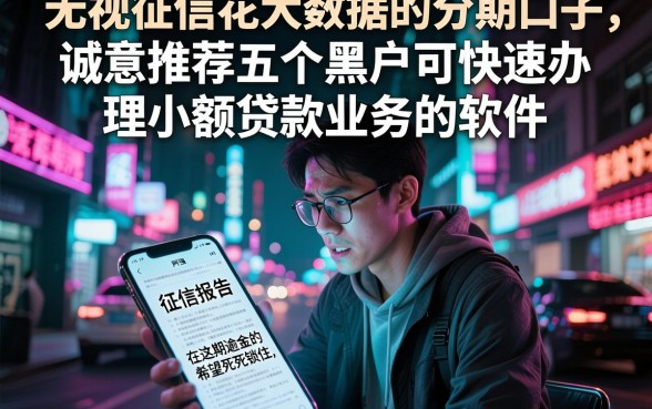 无视征信花大数据的分期口子，诚意推荐五个黑户可快速办理小额贷款业务的软件