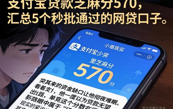 支付宝贷款芝麻分570,汇总5个秒批通过的网贷口子