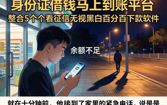 身份证借钱马上到账的平台，整合5个不看征信无视黑白百分百下款软件