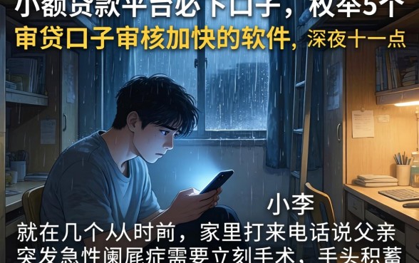 小额贷款平台必下口子，枚举5个审贷口子审核加快的软件