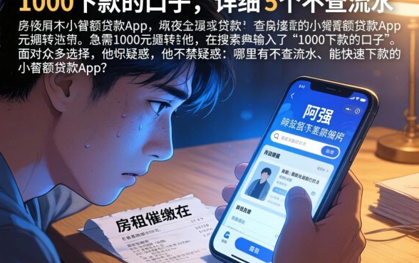1000下款的口子,详细阐述5个不查流水的小额度贷款app
