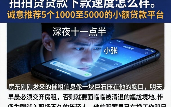 拍拍贷贷款下款速度怎么样，诚意推荐5个1000至5000的小额贷款平台