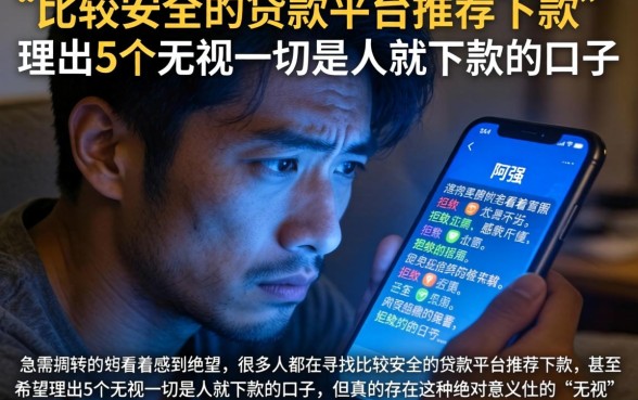 比较安全的贷款平台推荐下款，理出5个无视一切是人就下款的口子