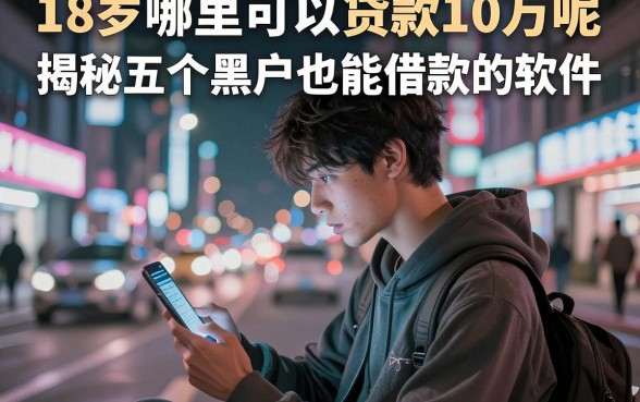 18岁哪里可以贷款10万呢,揭秘五个黑户也能借款的软件