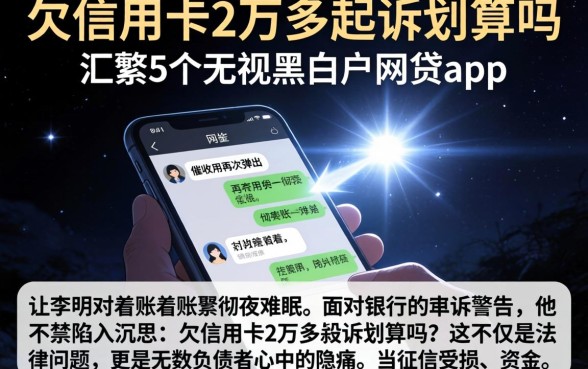 欠信用卡2万多起诉划算吗，汇整5个无视黑白户网贷app
