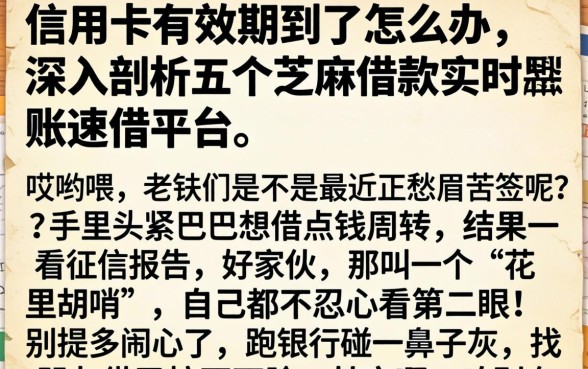 信用卡有效期到了怎么办，深入剖析五个芝麻借款实时到账速借平台