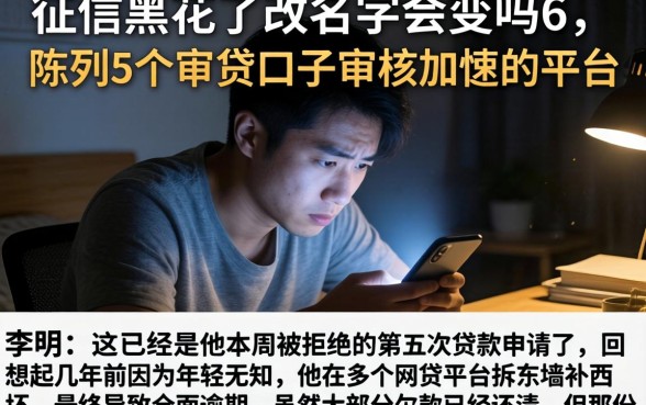 征信黑花了改名字会变吗6，陈列5个审贷口子审核加快的平台