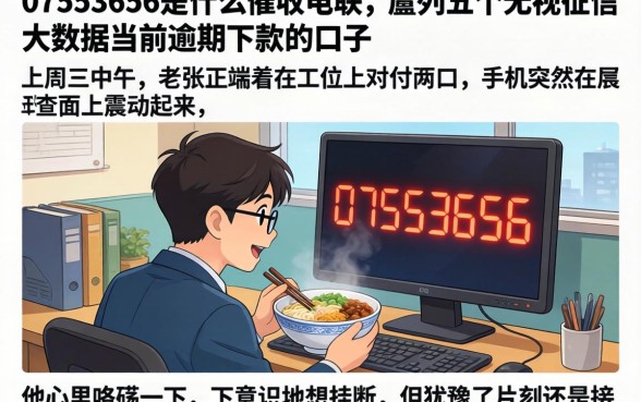 07553656是什么催收电联，胪列五个无视征信大数据当前逾期下款的口子