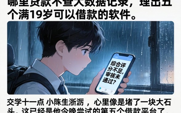 哪里贷款不查大数据记录,理出五个满19岁可以借款的软件