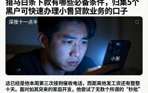 猎马白条下款有哪些必备条件,归集5个黑户可快速办理小额贷款业务的口子