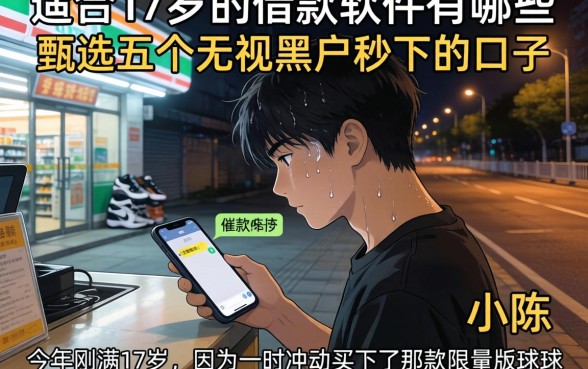 适合17岁的借款软件有哪些，甄选五个无视黑户秒下的口子