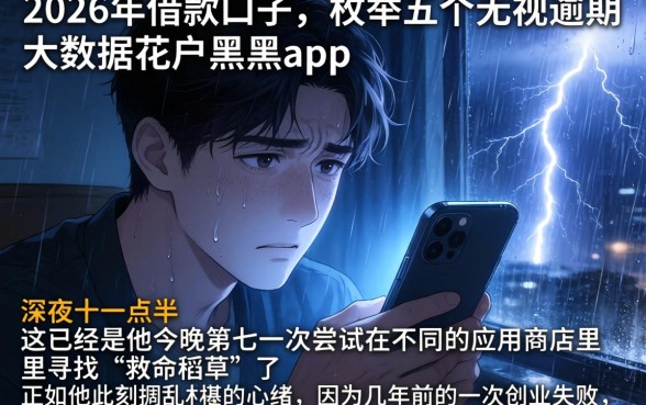 2026年借款口子，枚举五个无视逾期大数据花户黑户app