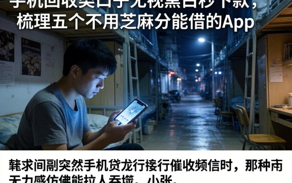 手机回收类口子无视黑白秒下款，梳理五个不用芝麻分能借的app