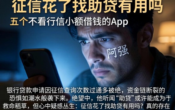 征信花了找助贷有用吗,详细阐述五个不看征信小额借钱的app
