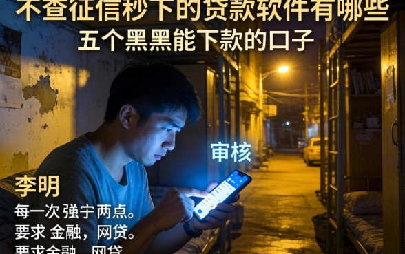 不查征信秒下的贷款软件有哪些，陈列五个黑户能下款的口子