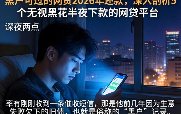 黑户可过的网贷2026年还款,深入剖析5个无视黑花半夜下款的网贷平台