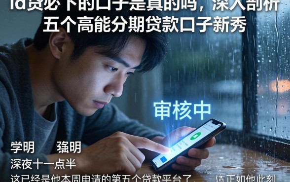 id贷必下的口子是真的吗，深入剖析五个高能分期贷款口子新秀