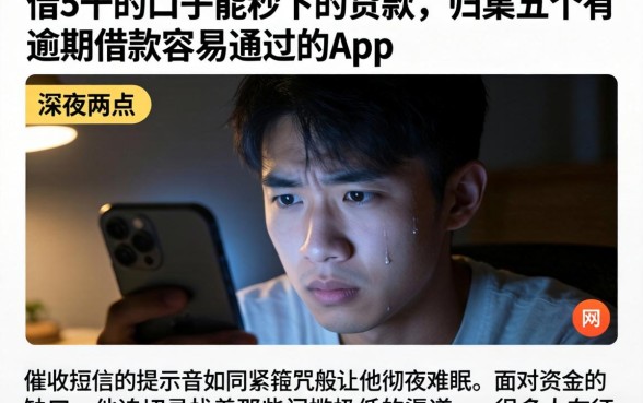 借5千的口子能秒下的贷款，归集五个有逾期借款容易通过的app