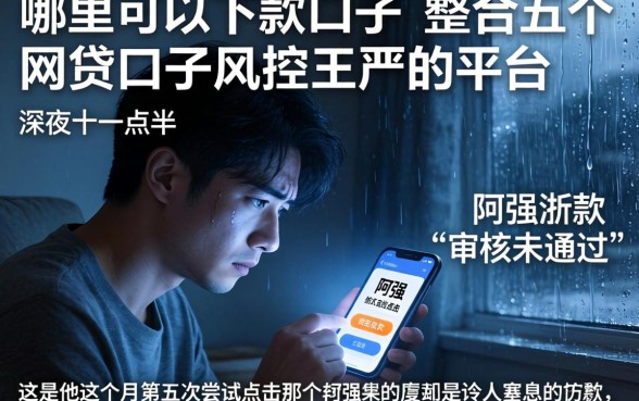 哪里可以下款的口子,整合五个网贷口子风控不严的平台